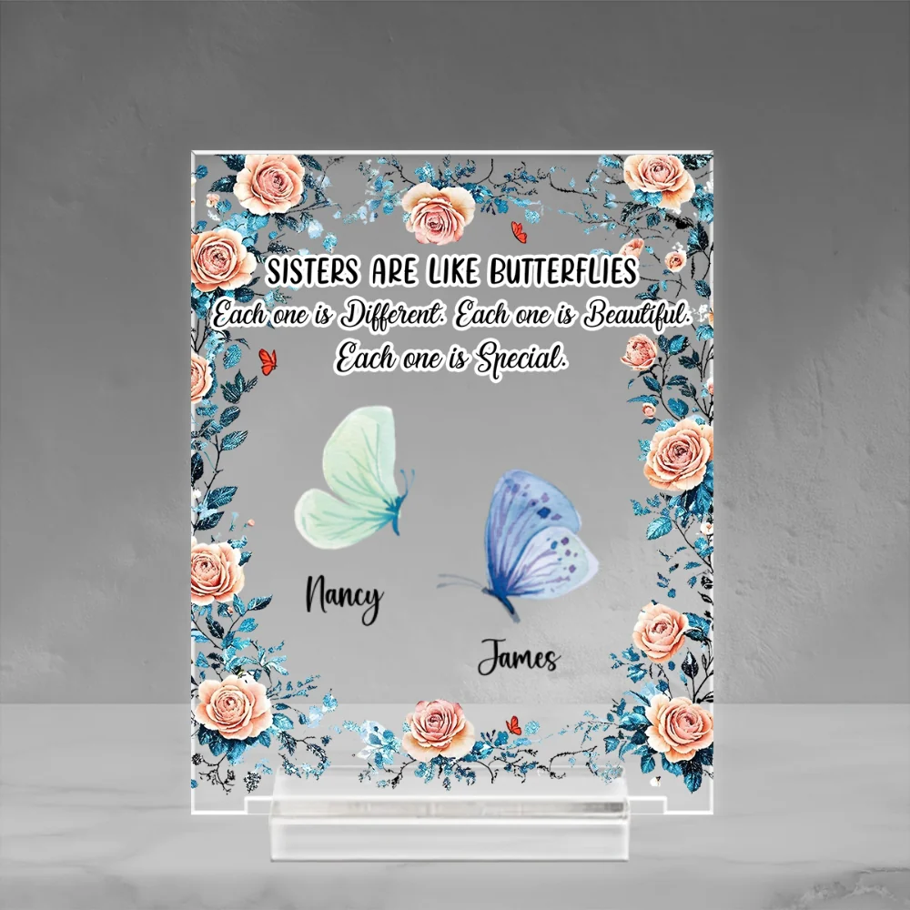 Sisters Make The Good Times Unforgettable - Personalized Custom Acrylic Plaque With Base - Image 6