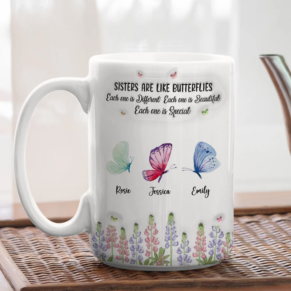 Sisters Nurture With Endless Care - Personalized Custom 3D Inflated Effect Mug - Image 8