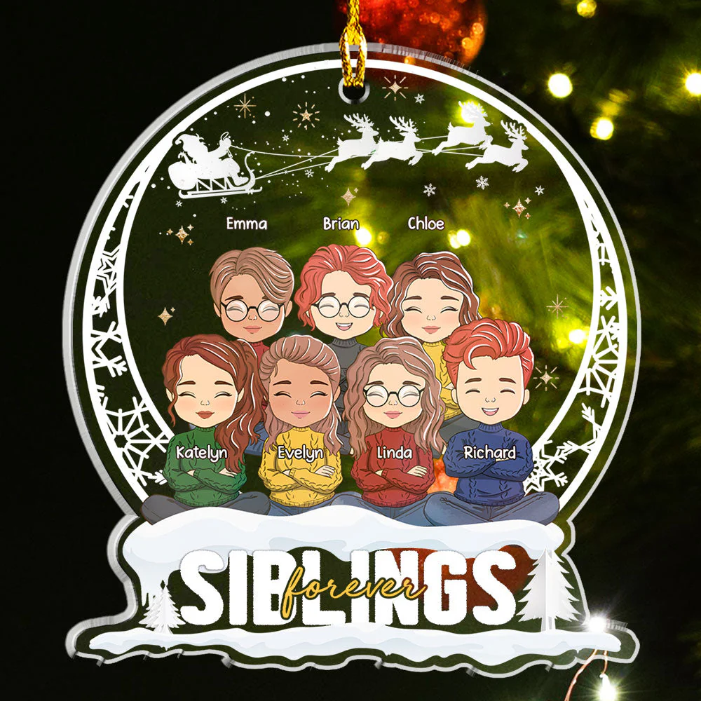 Snow Ball - Personalized Custom Acrylic Ornament - Image 2