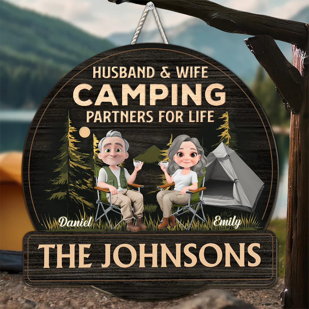 Sit By The Campsite - Personalized Custom Wood Sign - Image 2