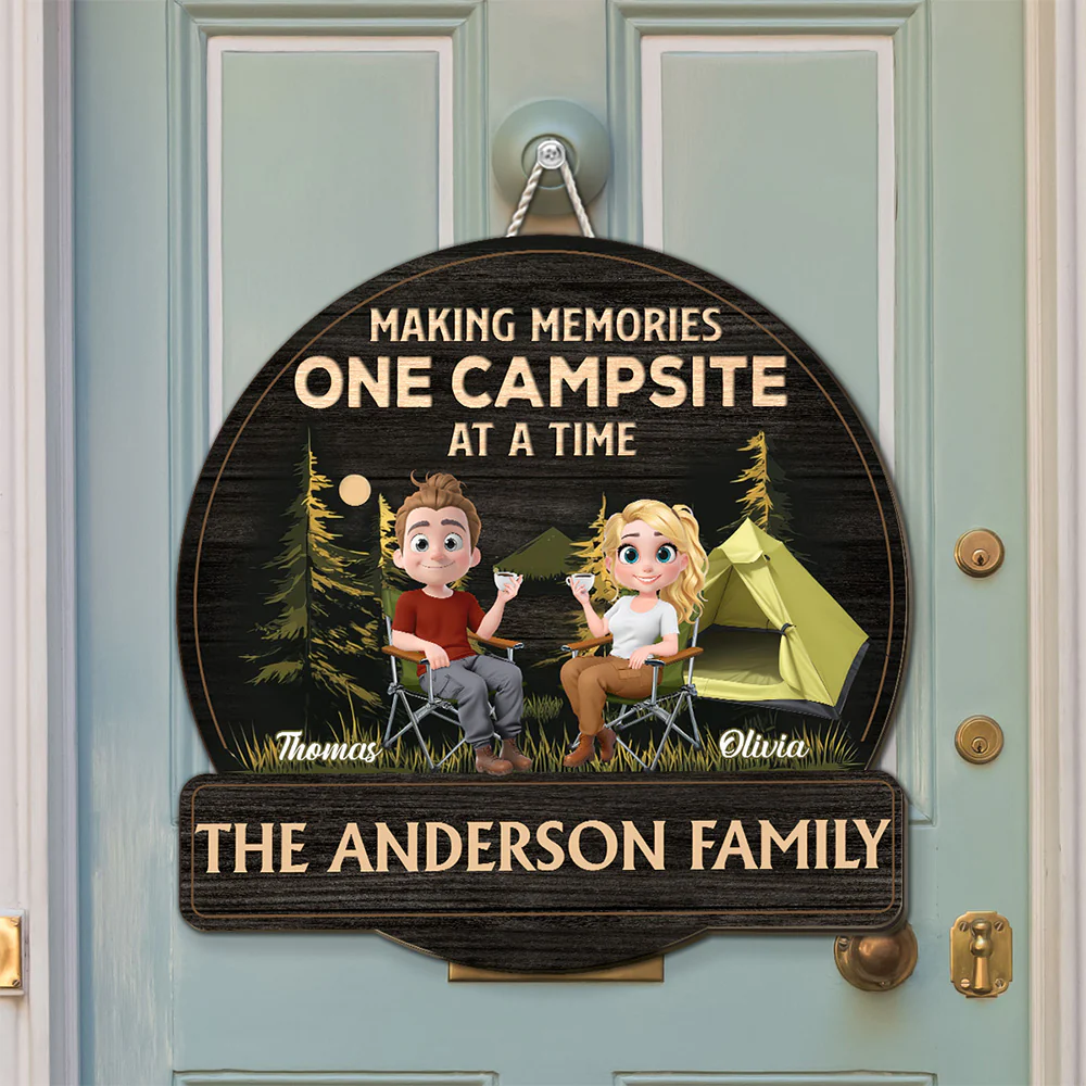 Sit By The Campsite - Personalized Custom Wood Sign - Image 4