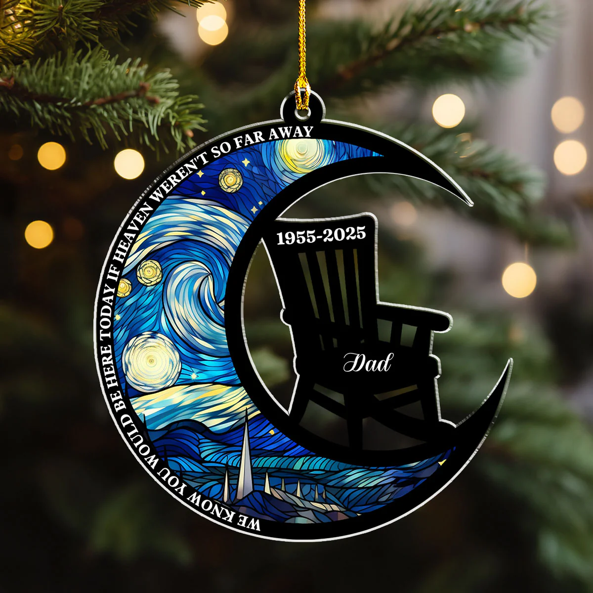 Sit In Heaven - Personalized Custom Acrylic Ornament - Image 2
