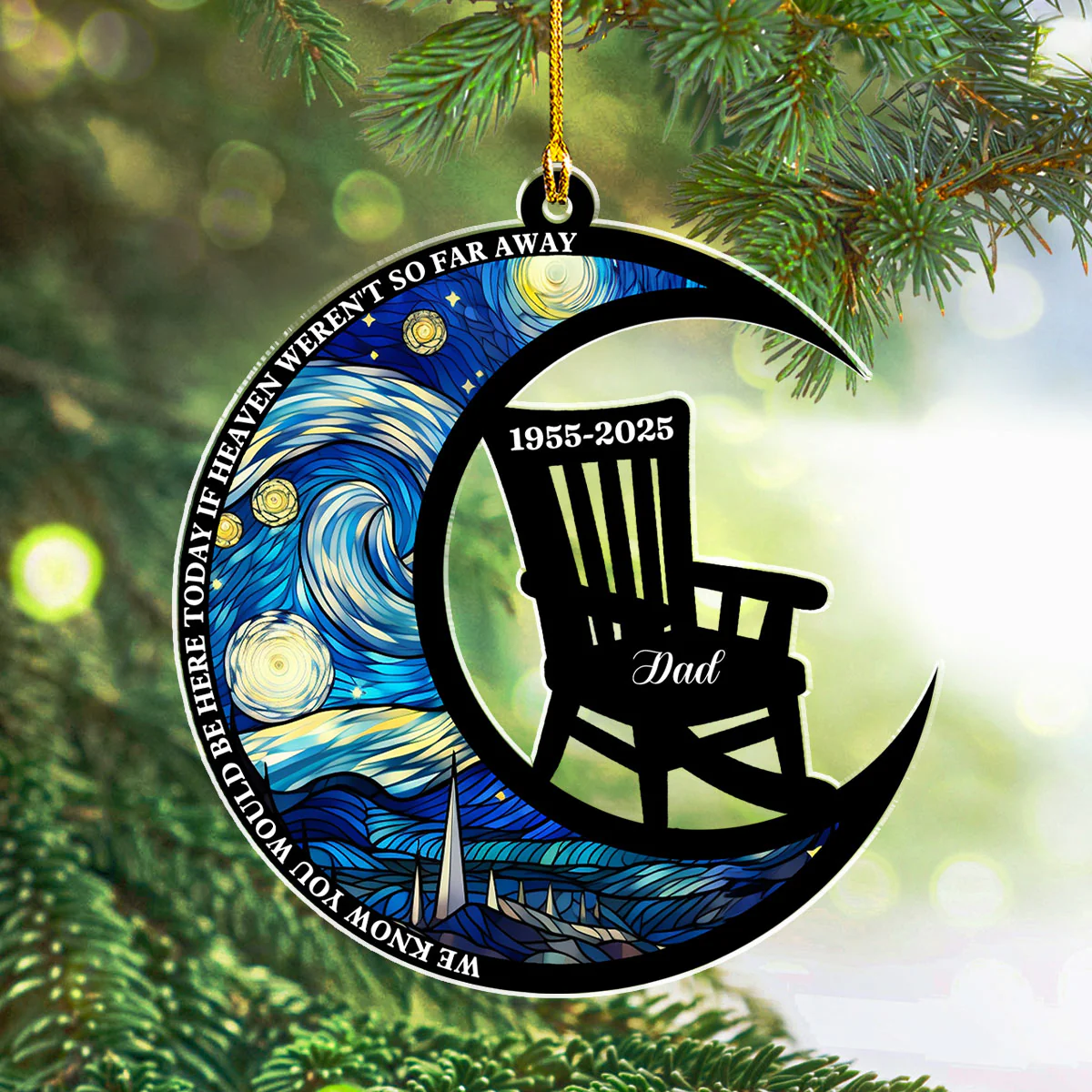 Sit In Heaven - Personalized Custom Acrylic Ornament - Image 3