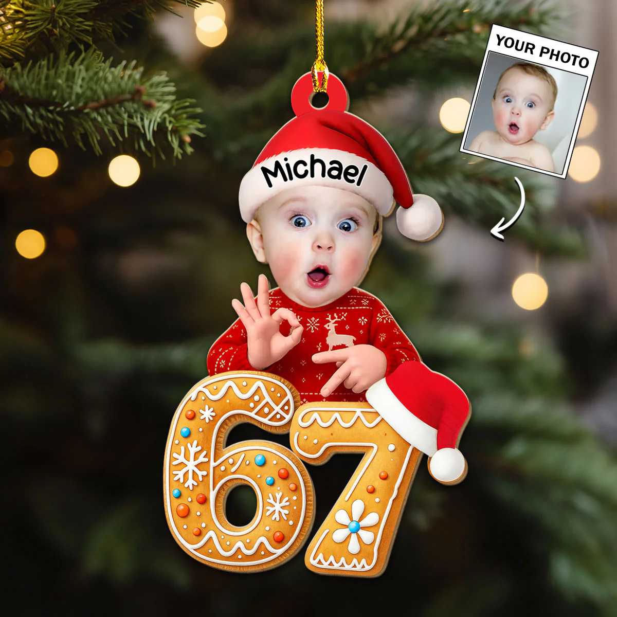 Sixty Seven Is That It - Personalized Custom 3D Effect Wood Ornament