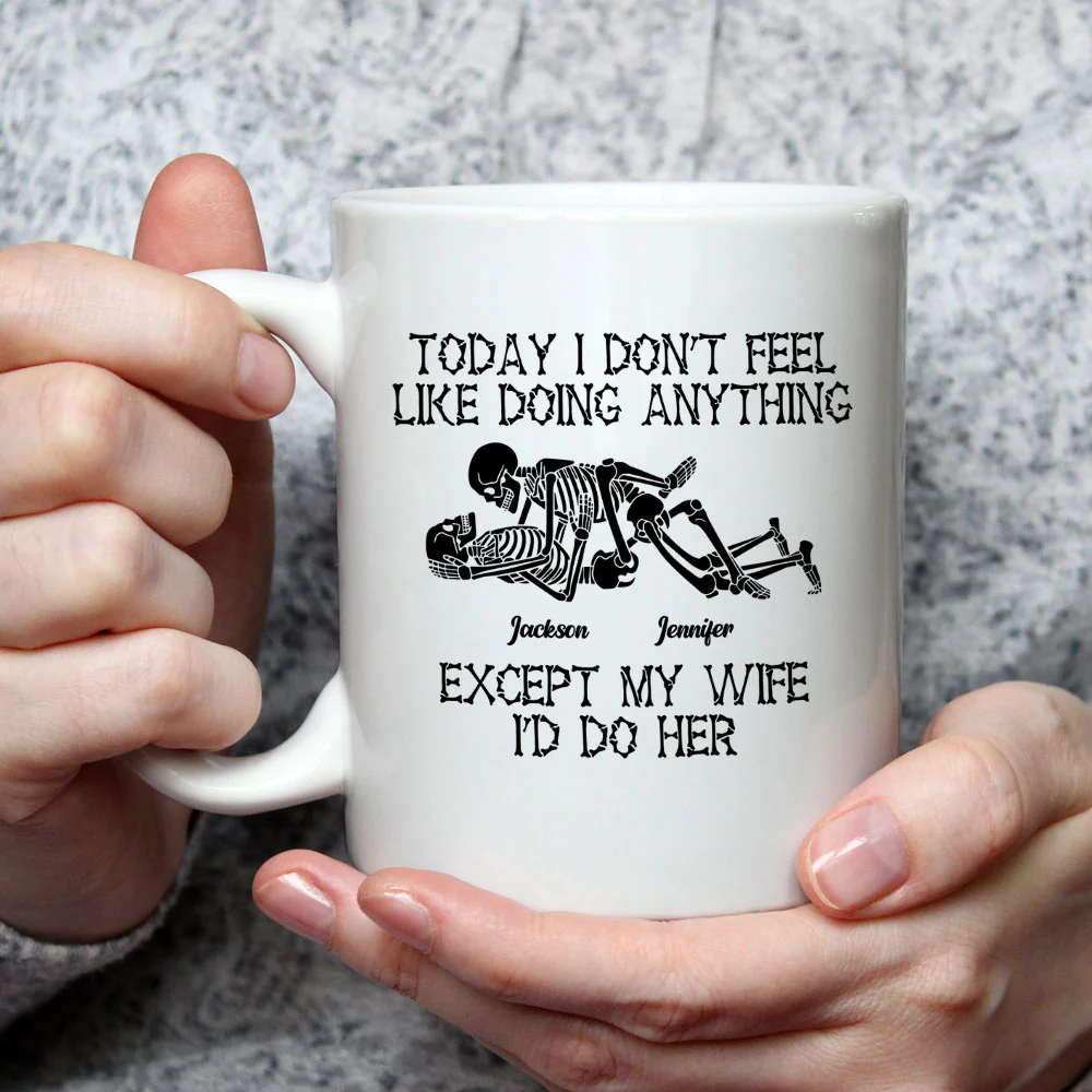 Skeleton Couple - Personalized Custom Coffee Mug - Image 3