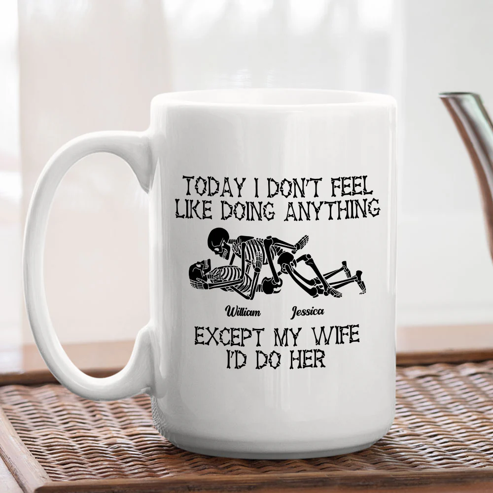 Skeleton Couple - Personalized Custom Coffee Mug - Image 5