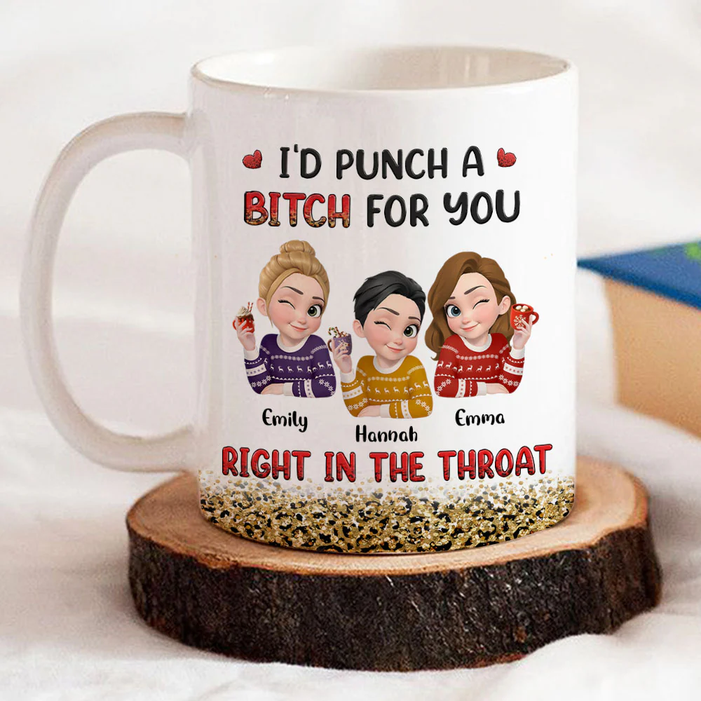 Slightly Unstable Bestie - Personalized Custom Coffee Mug - Image 2