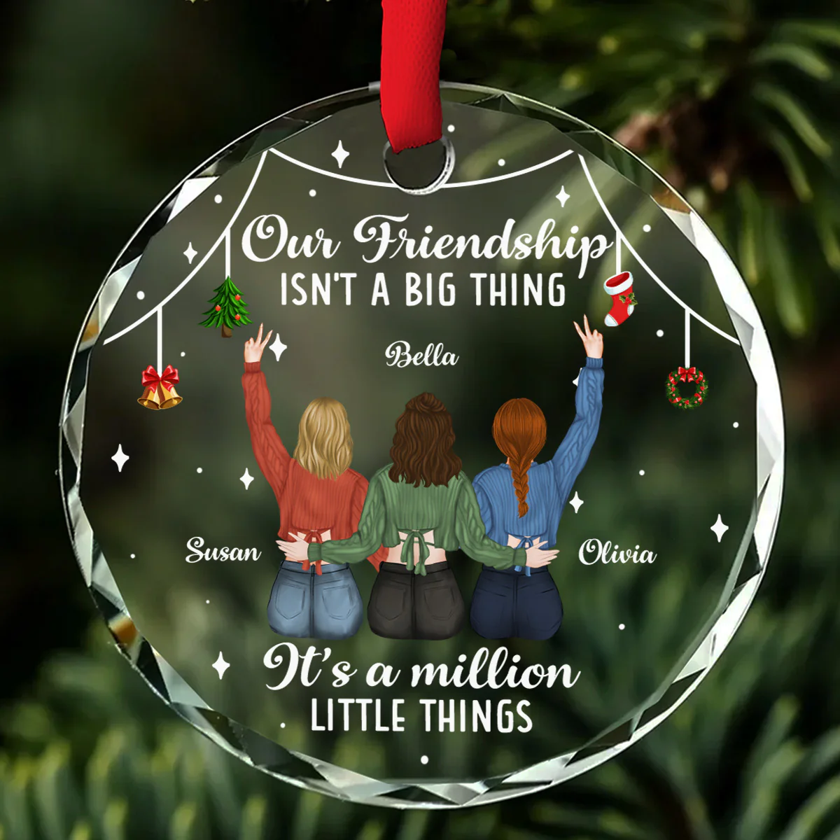 Small Things Make Big Memories - Personalized Custom Glass Ornament