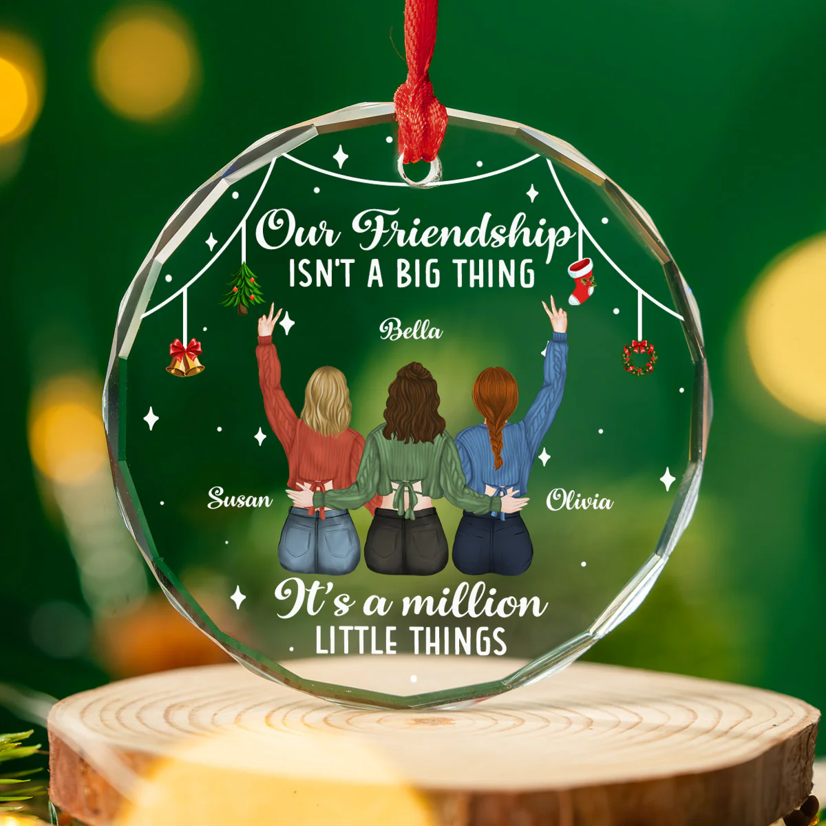 Small Things Make Big Memories - Personalized Custom Glass Ornament - Image 3