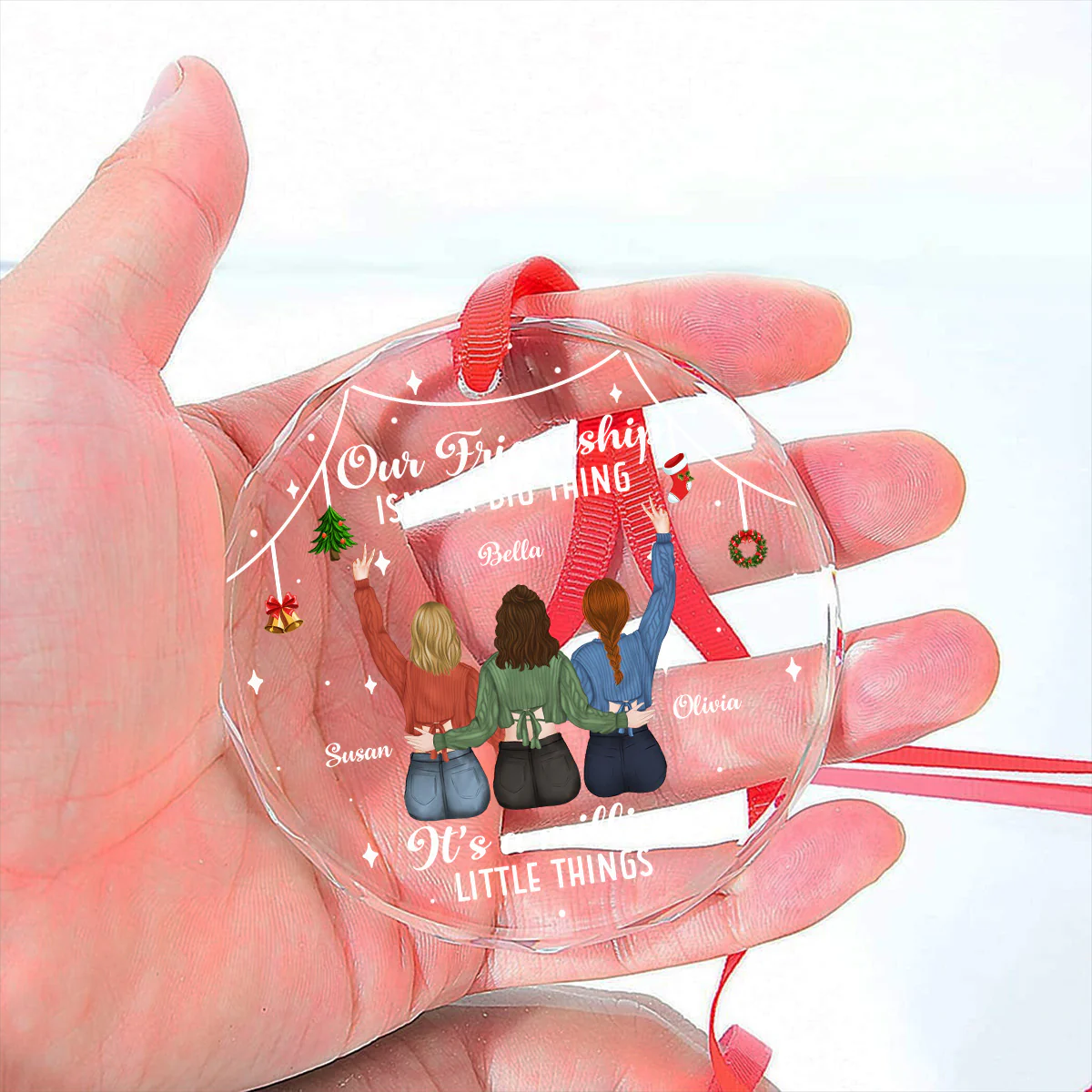 Small Things Make Big Memories - Personalized Custom Glass Ornament - Image 5