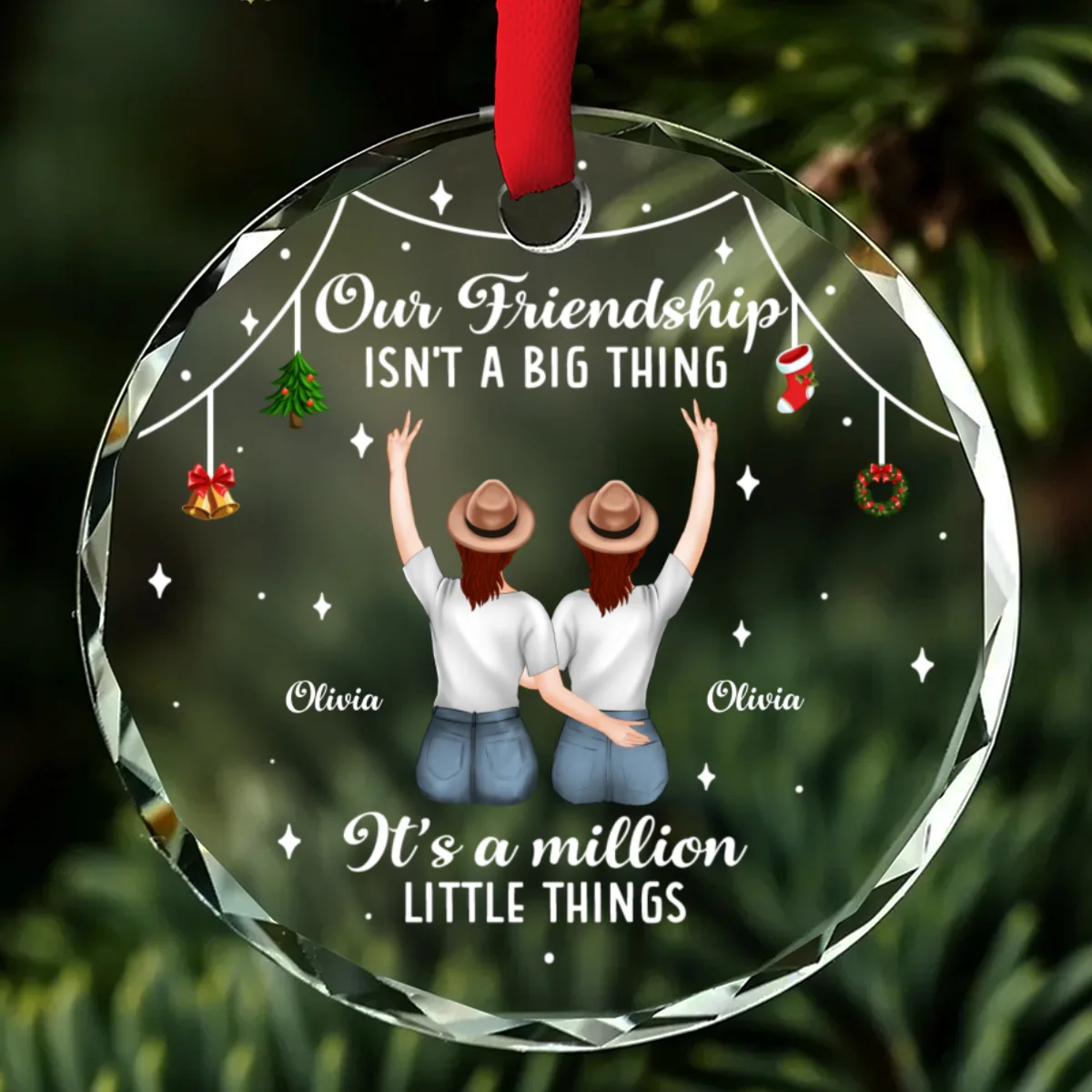 Small Things Make Big Memories - Personalized Custom Glass Ornament - Image 7