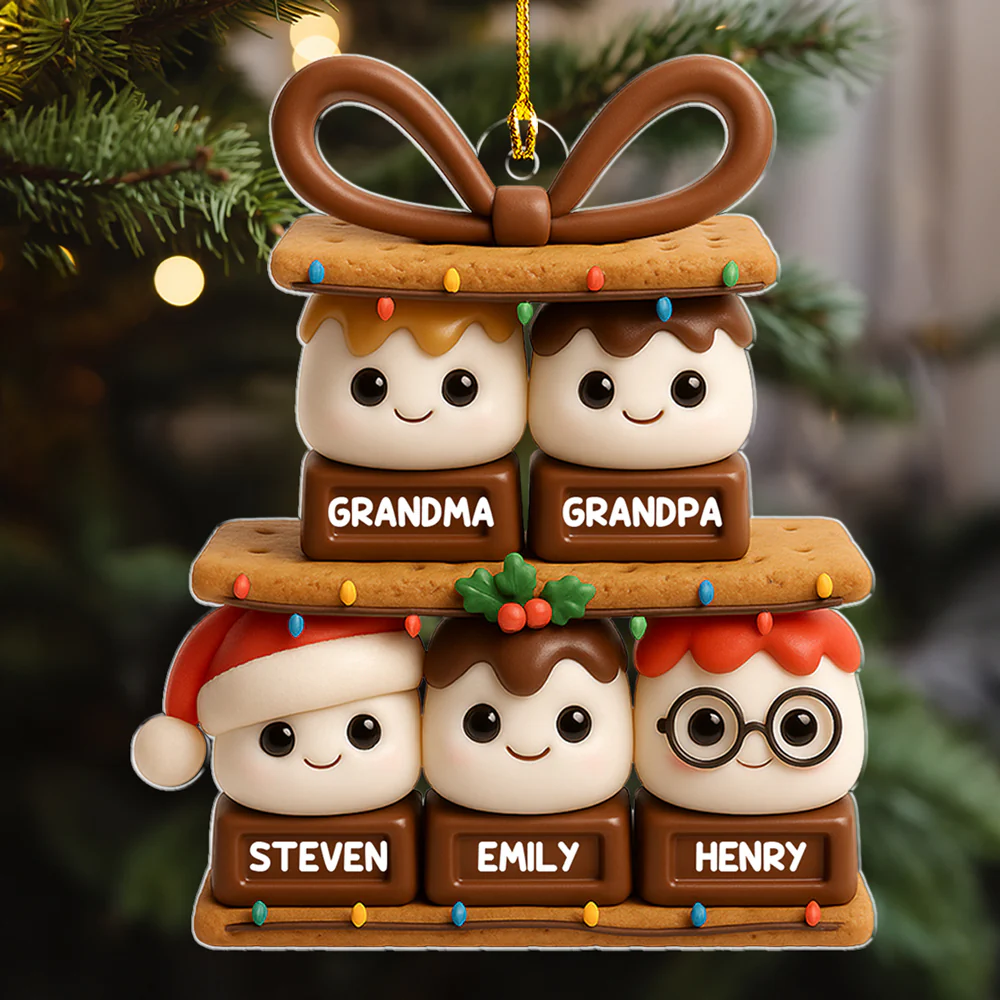 Smores Christmas Tree - Personalized Custom Acrylic Ornament - Image 6