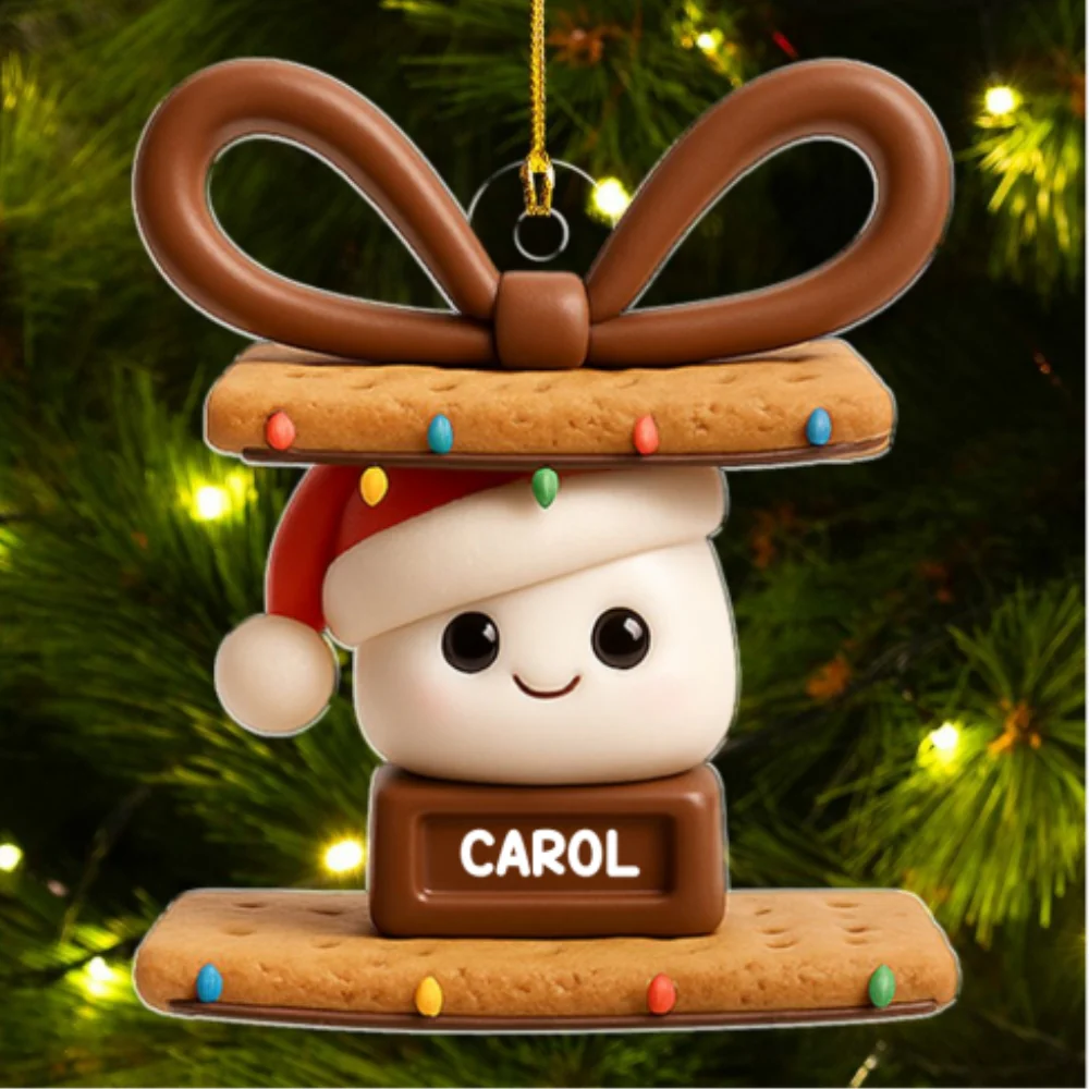 Smores Christmas Tree - Personalized Custom Acrylic Ornament - Image 8