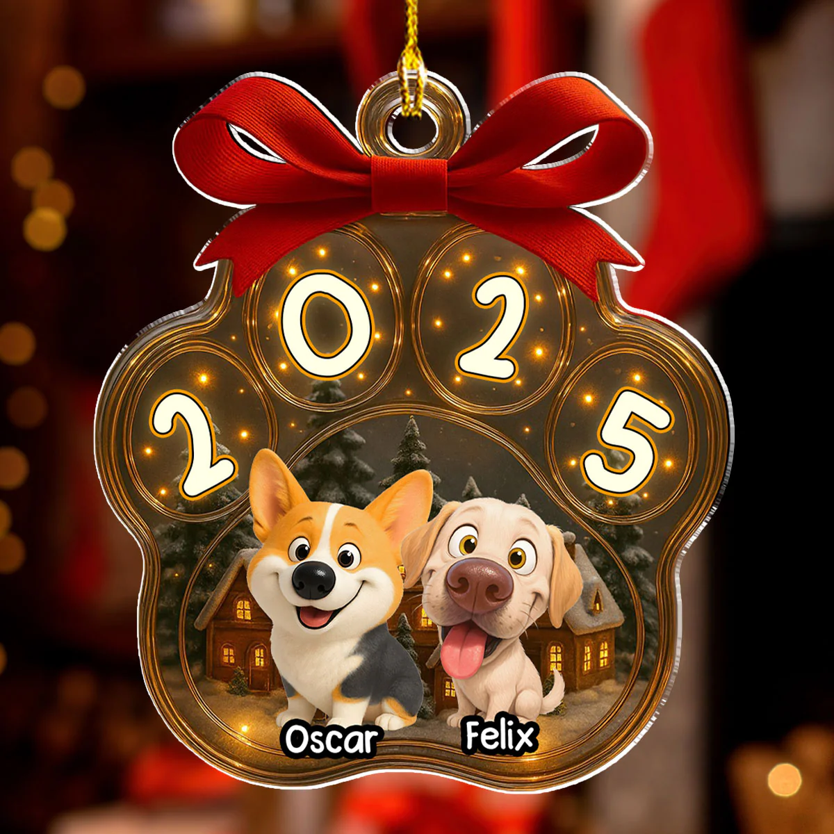 Snow All Over Here - Personalized Custom 3D Inflated Effect Acrylic Ornament - Image 2