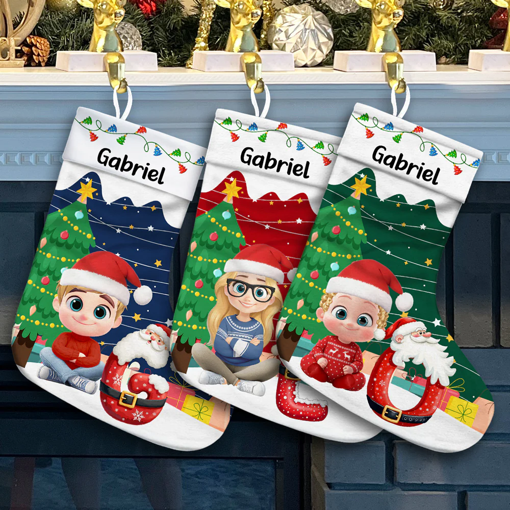 Snowbaby - Personalized Custom Christmas Stocking - Image 5