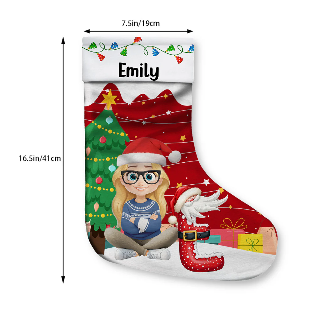 Snowbaby - Personalized Custom Christmas Stocking - Image 6