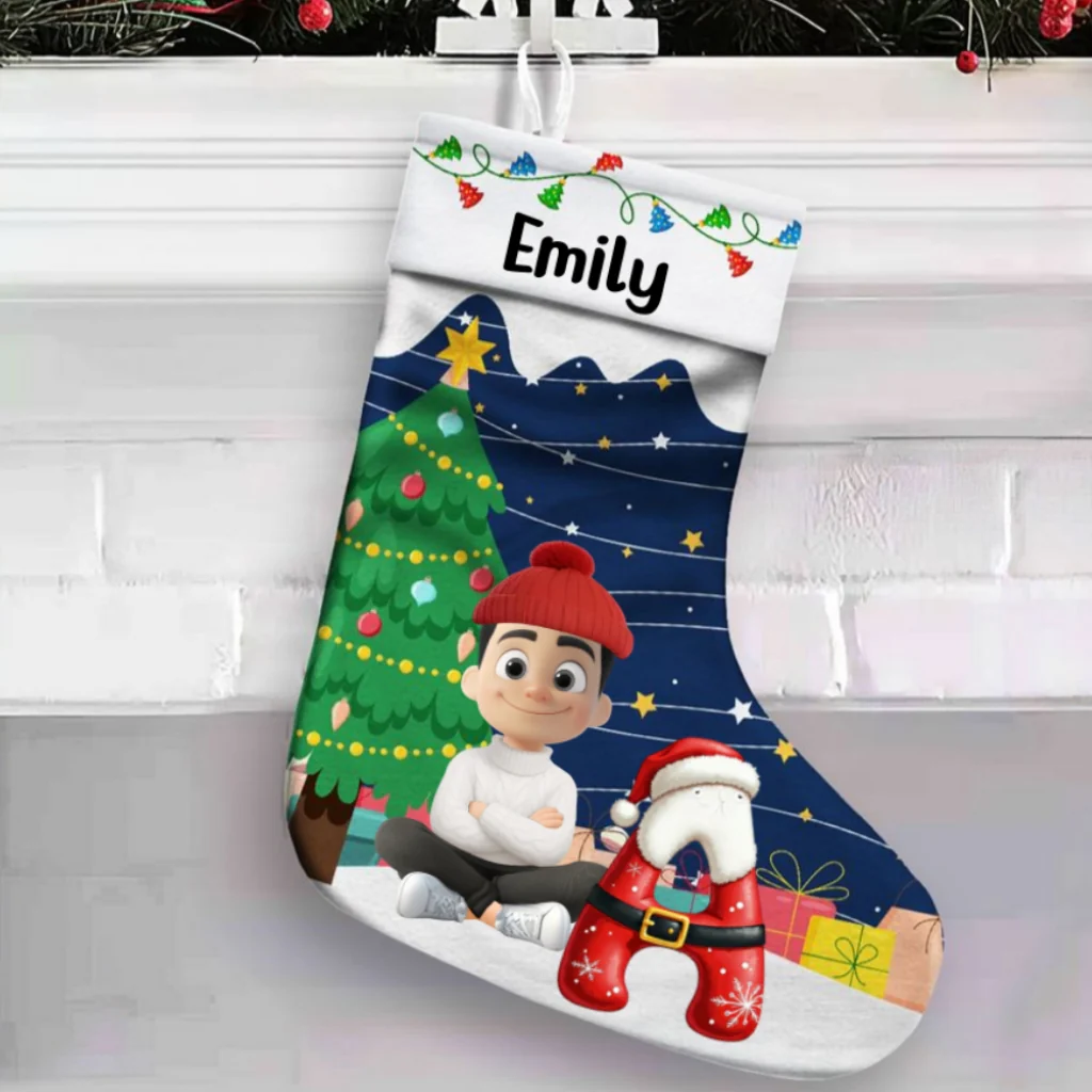 Snowbaby - Personalized Custom Christmas Stocking - Image 7