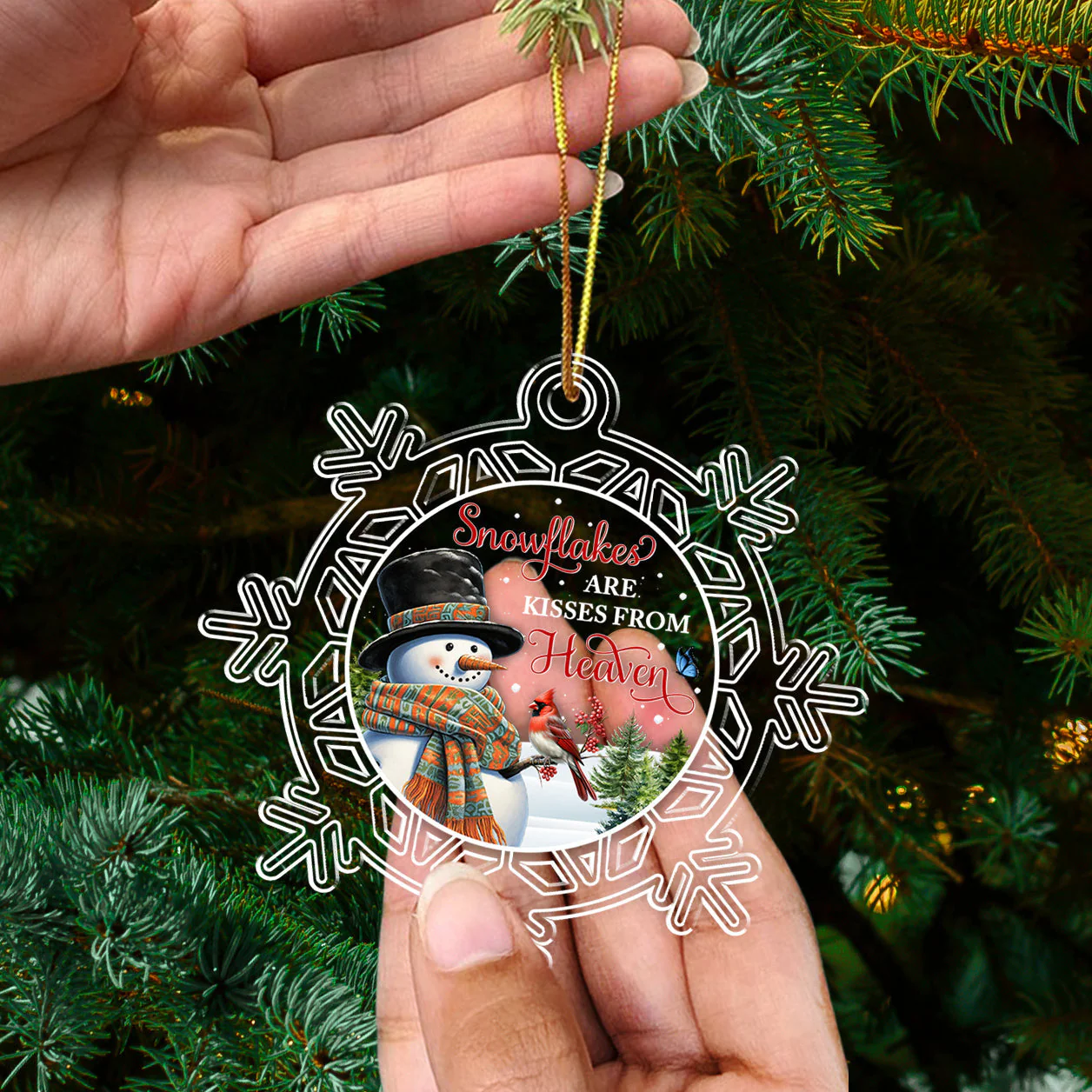 Snowflakes Kisses From Heaven - Acrylic Ornament - Image 8