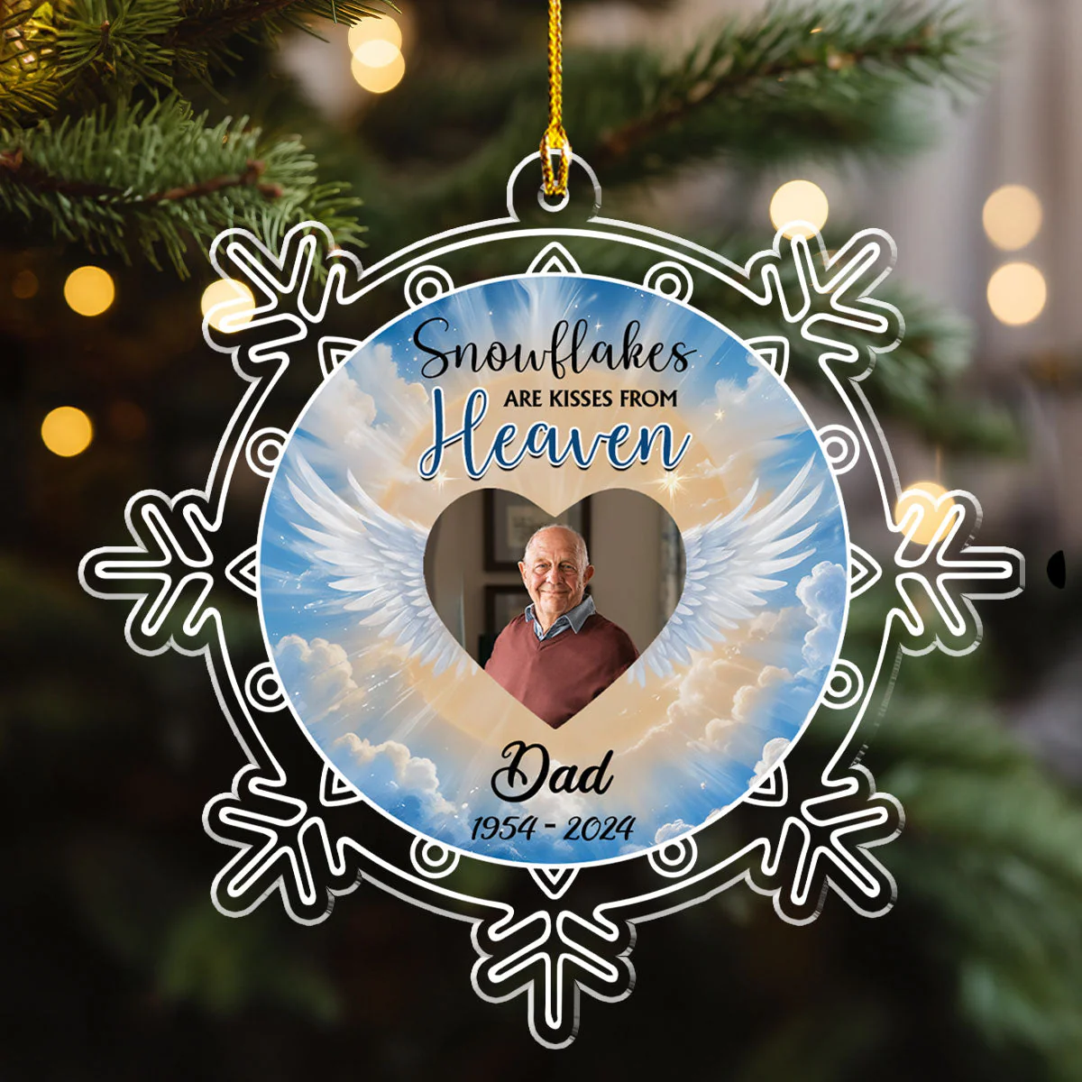 Snowflakes - Personalized Custom Acrylic Ornament - Image 2