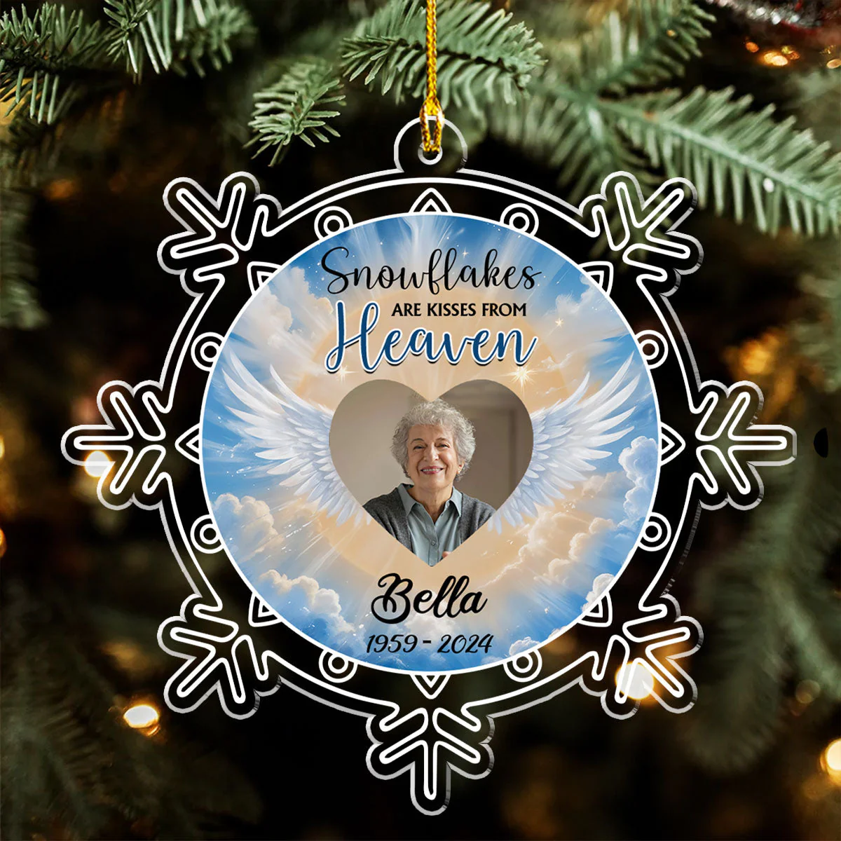 Snowflakes - Personalized Custom Acrylic Ornament - Image 4
