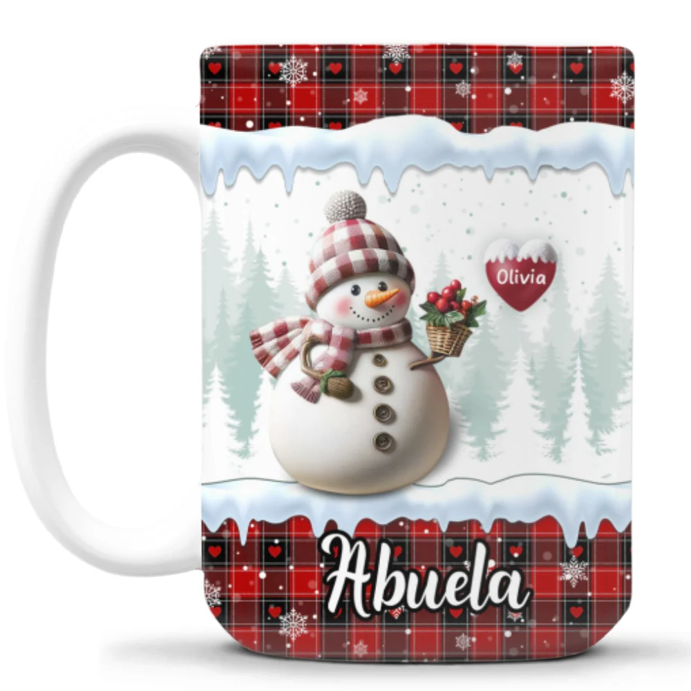 Snowman Grandma - Personalized Custom Coffee Mug - Image 8