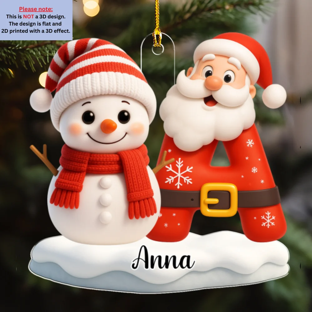 Snowman Merry Christmas - Personalized Custom Acrylic Ornament - Image 7