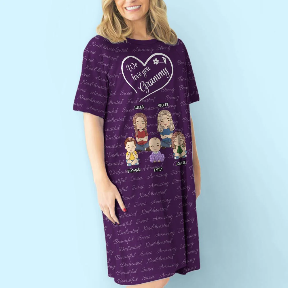 So Much Love For Grandma - Personalized Custom 3/4 Sleeve Dress - Image 4