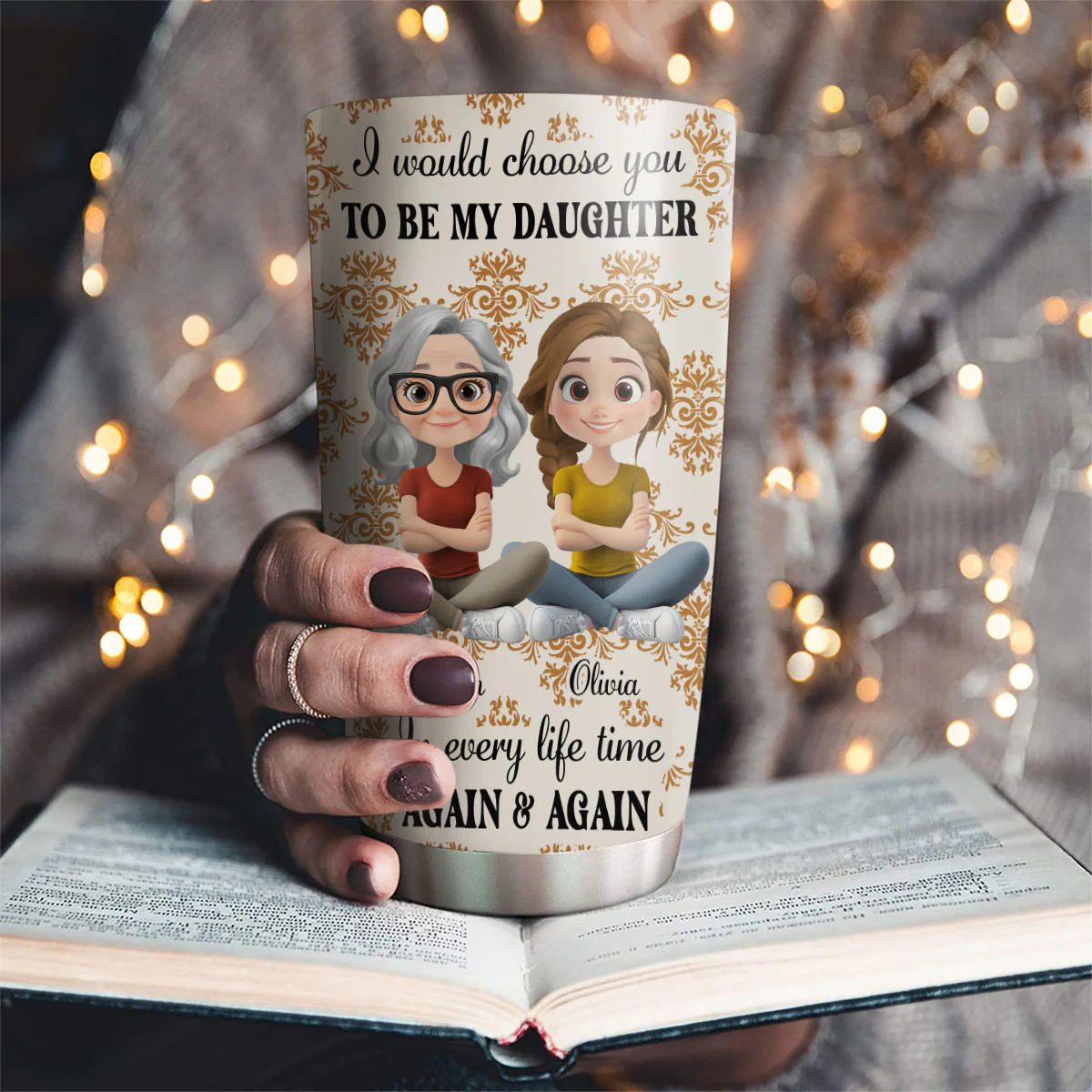 So Proud Of You My Daughter - Personalized Custom Tumbler - Image 2