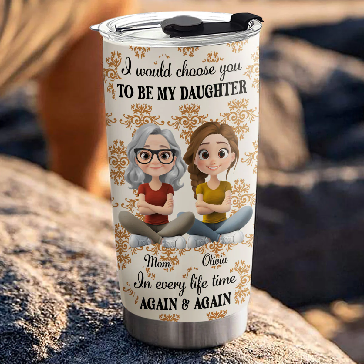 So Proud Of You My Daughter - Personalized Custom Tumbler - Image 3