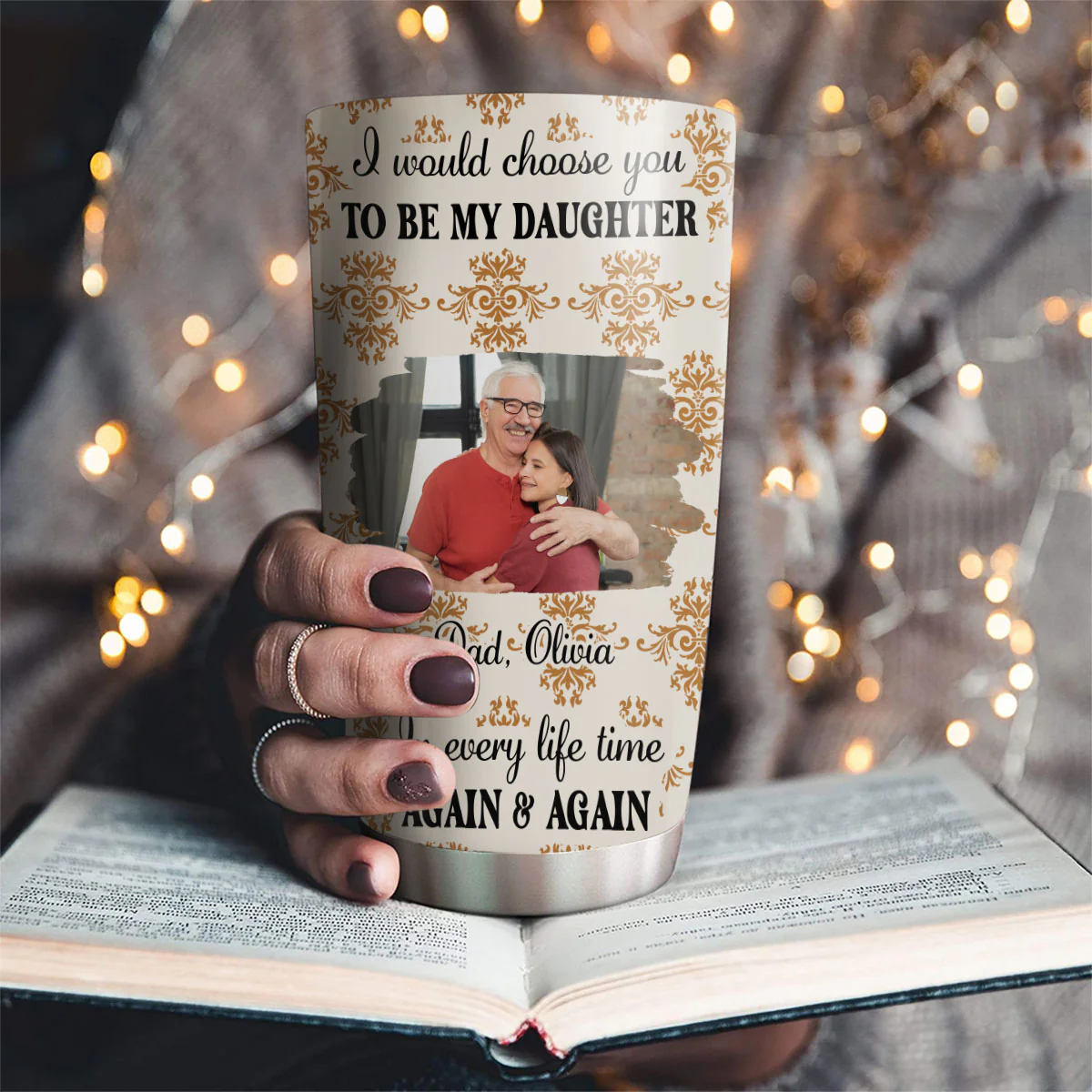 So Proud Of You My Daughter Photo - Personalized Custom Tumbler - Image 4