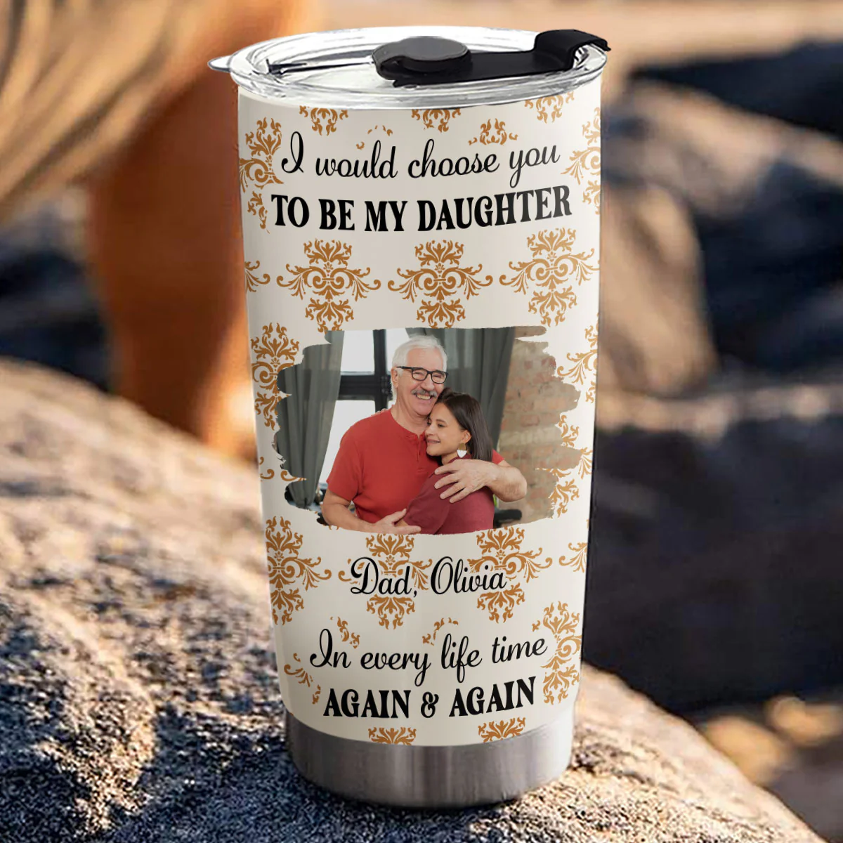 So Proud Of You My Daughter Photo - Personalized Custom Tumbler - Image 5