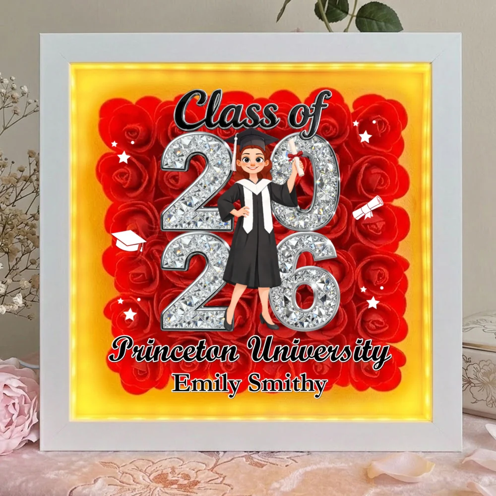 So Proud Of You - Personalized Custom Flower Shadow Box With LED Light - Image 10