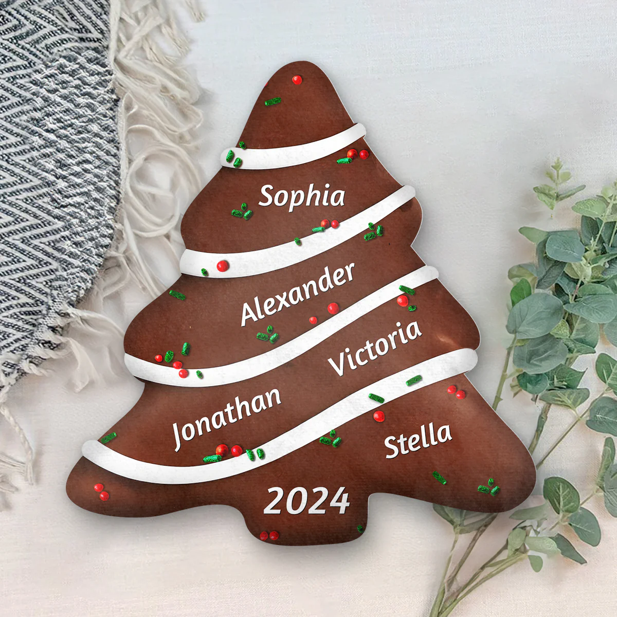 Soft Christmas Tree Cake - Personalized Custom Shaped Pillow - Image 4