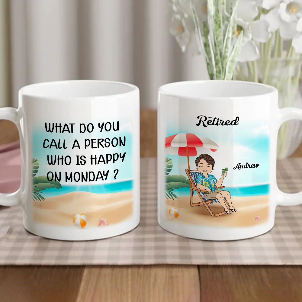 Someone Happy On Monday - Personalized Custom Coffee Mug - Image 2