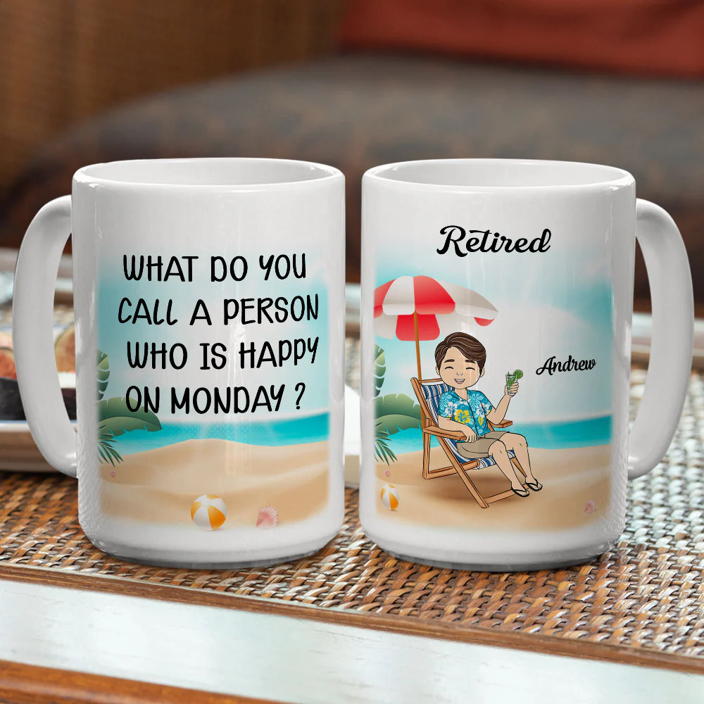 Someone Happy On Monday - Personalized Custom Coffee Mug - Image 4
