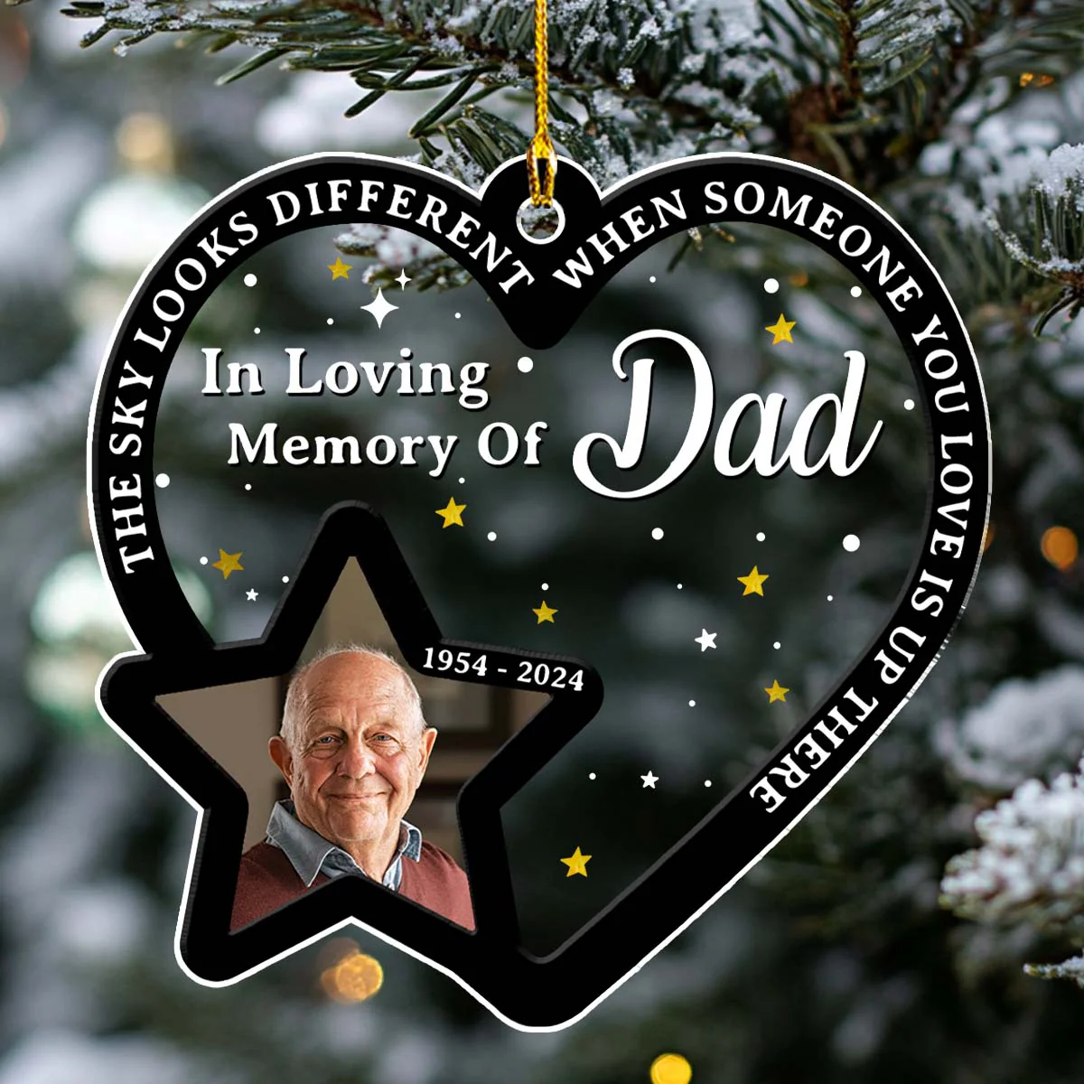 Someone You Love Is Up There - Personalized Custom Acrylic Ornament - Image 2
