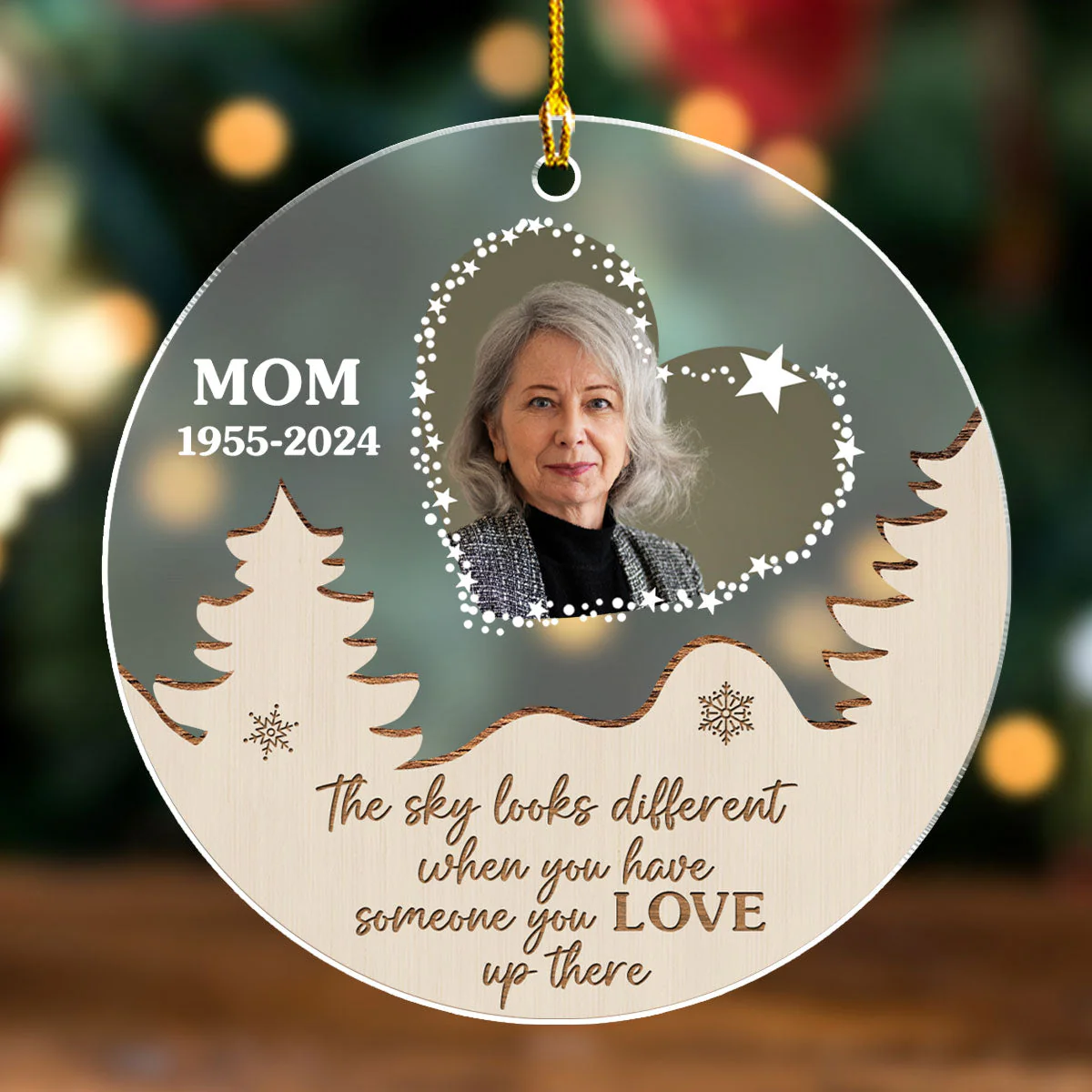 Someone You Love - Personalized Custom Frosted Acrylic Ornament - Image 3