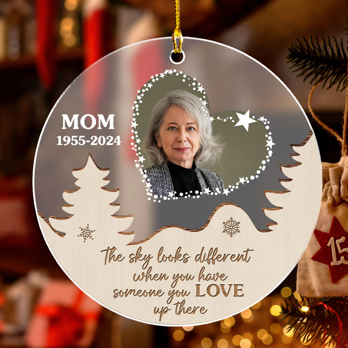 Someone You Love - Personalized Custom Frosted Acrylic Ornament - Image 4