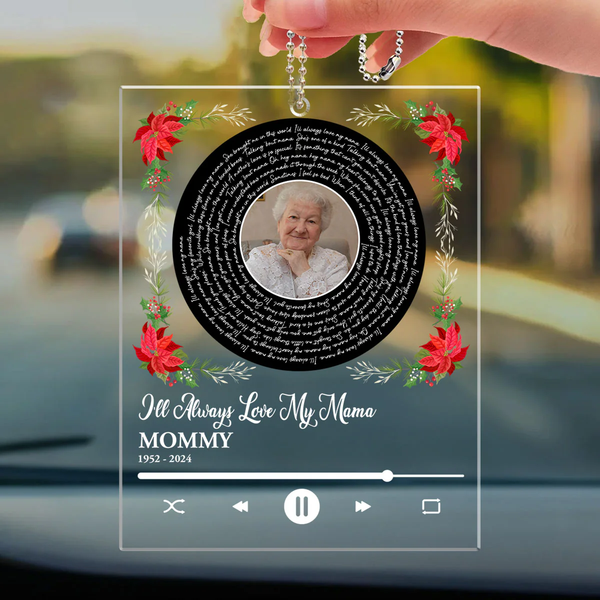 Somewhere Over The Rainbow - Personalized Custom Car Ornament - Image 3