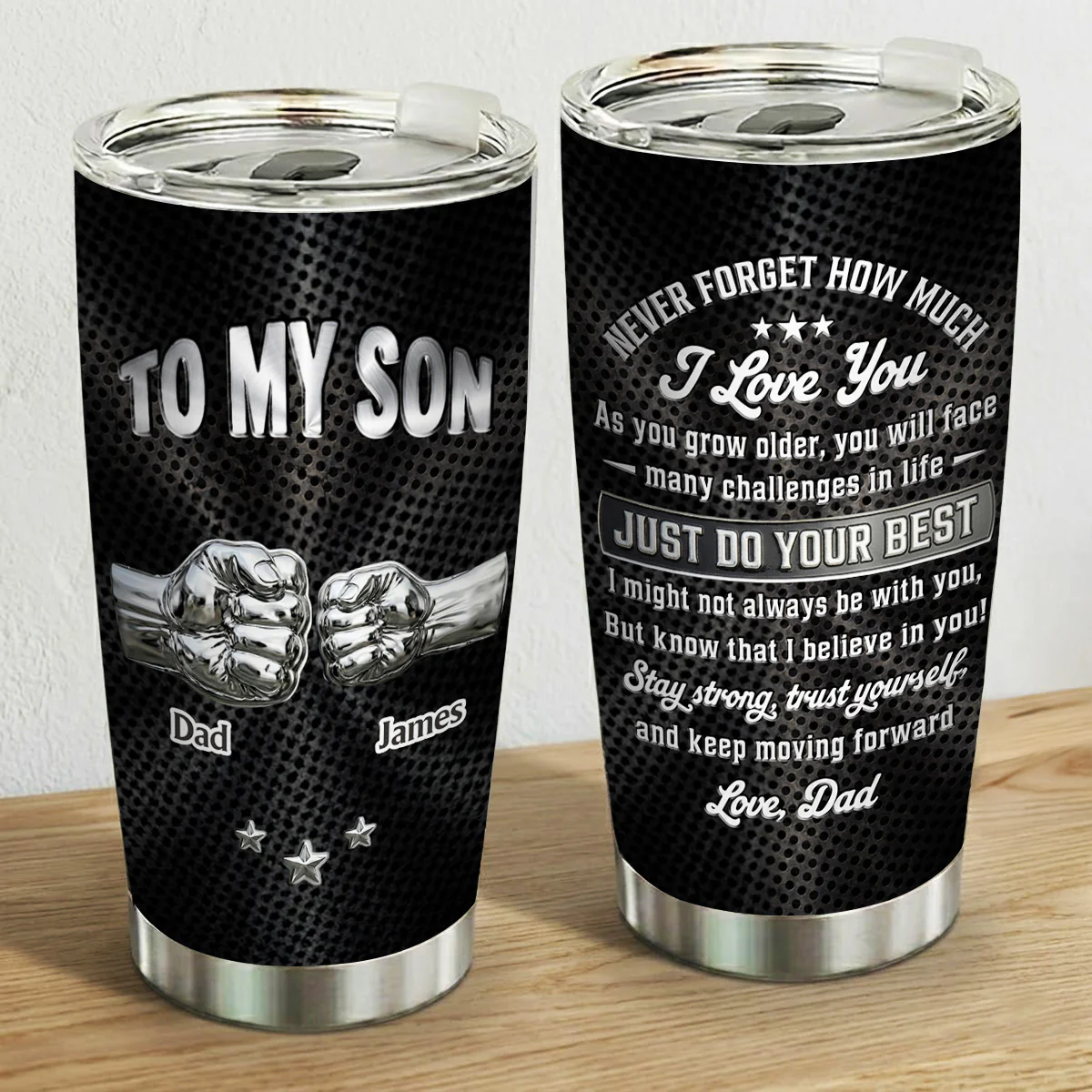 Son I Believe In You - Personalized Custom 3D Effect Tumbler - Image 5