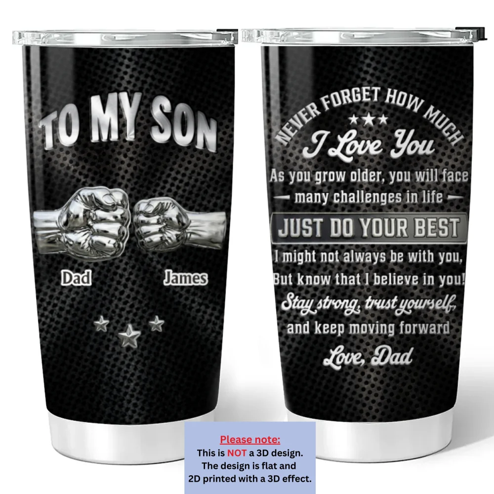 Son I Believe In You - Personalized Custom 3D Effect Tumbler - Image 6