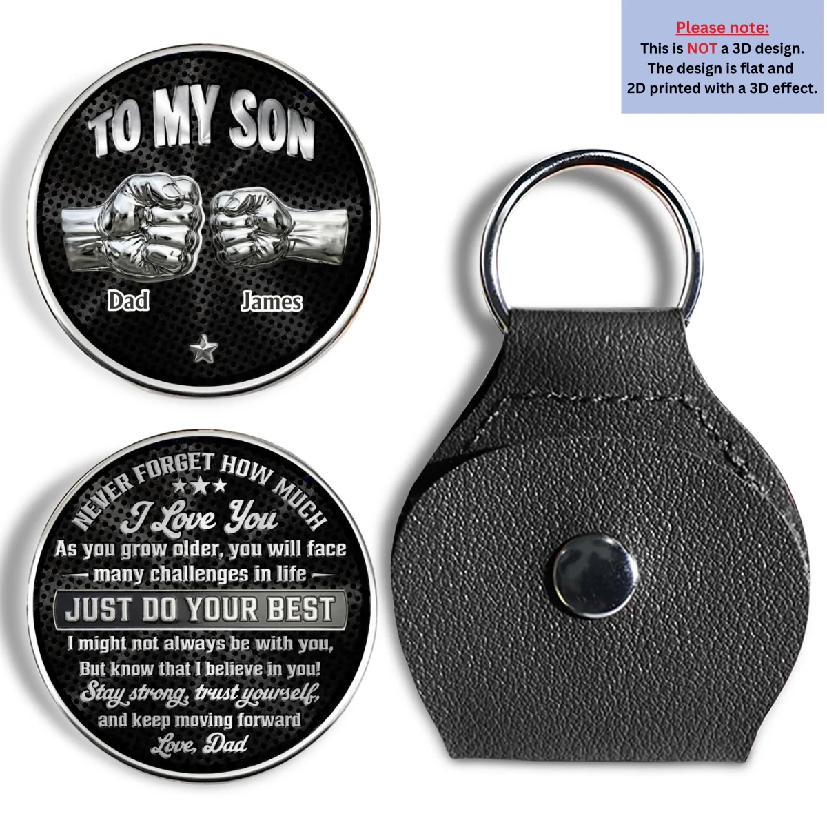 Son I Believe In You - Personalized Custom Pocket Hug - Image 7