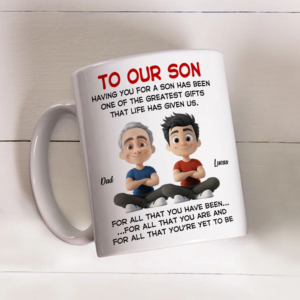 Son One Of The Greatest Gifts - Personalized Custom Coffee Mug - Image 3