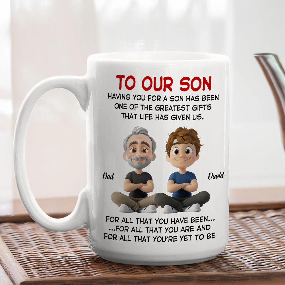Son One Of The Greatest Gifts - Personalized Custom Coffee Mug - Image 4