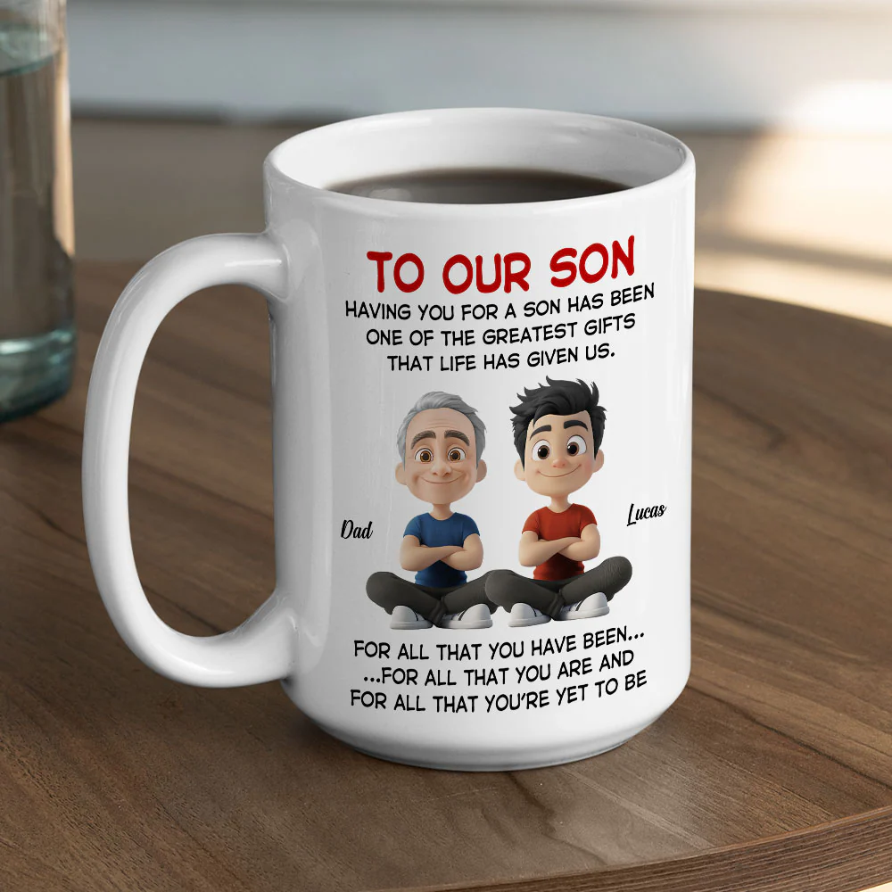Son One Of The Greatest Gifts - Personalized Custom Coffee Mug - Image 5