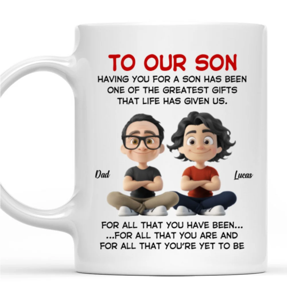 Son One Of The Greatest Gifts - Personalized Custom Coffee Mug - Image 7