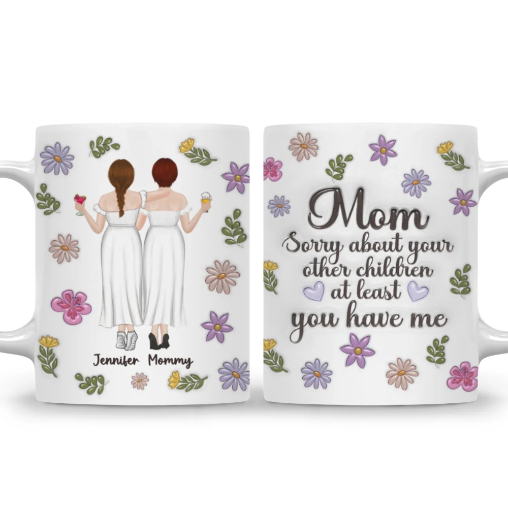 Sorry Mom Mum - Personalized Custom 3D Inflated Effect Mug - Image 4