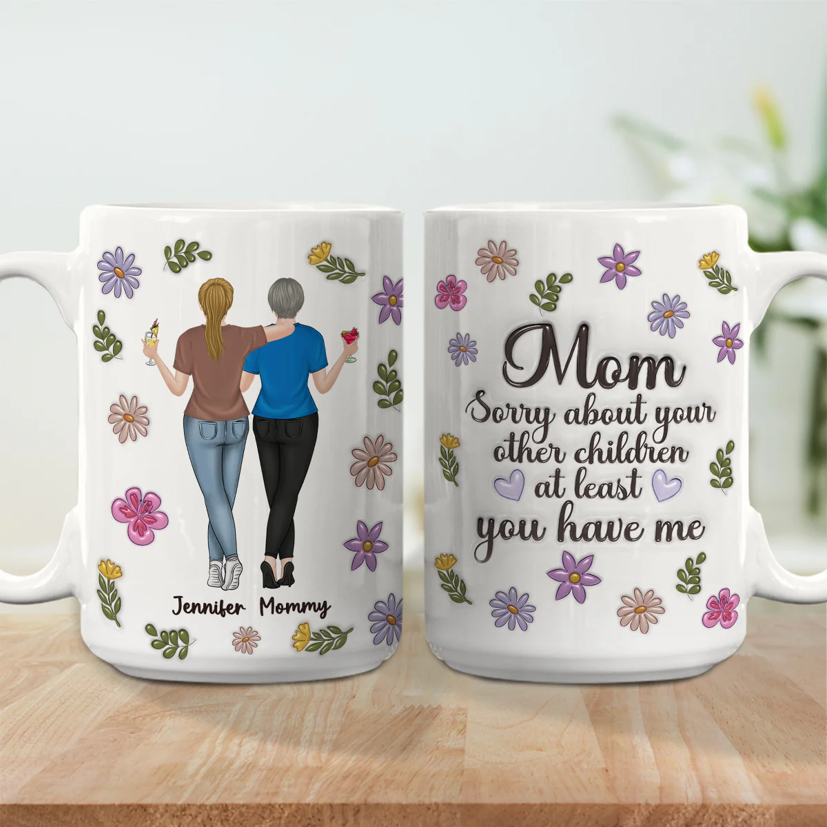 Sorry Mom Mum - Personalized Custom 3D Inflated Effect Mug - Image 7
