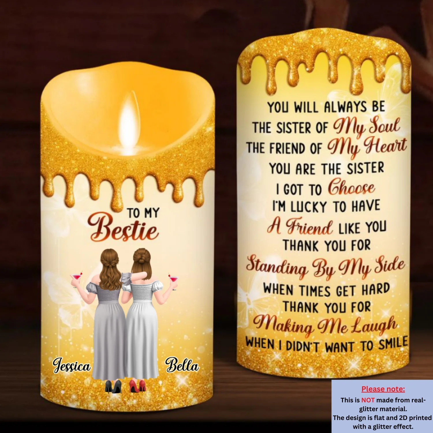 Soul Friend Forever - Personalized Custom 3D Effect LED Candle - Image 6