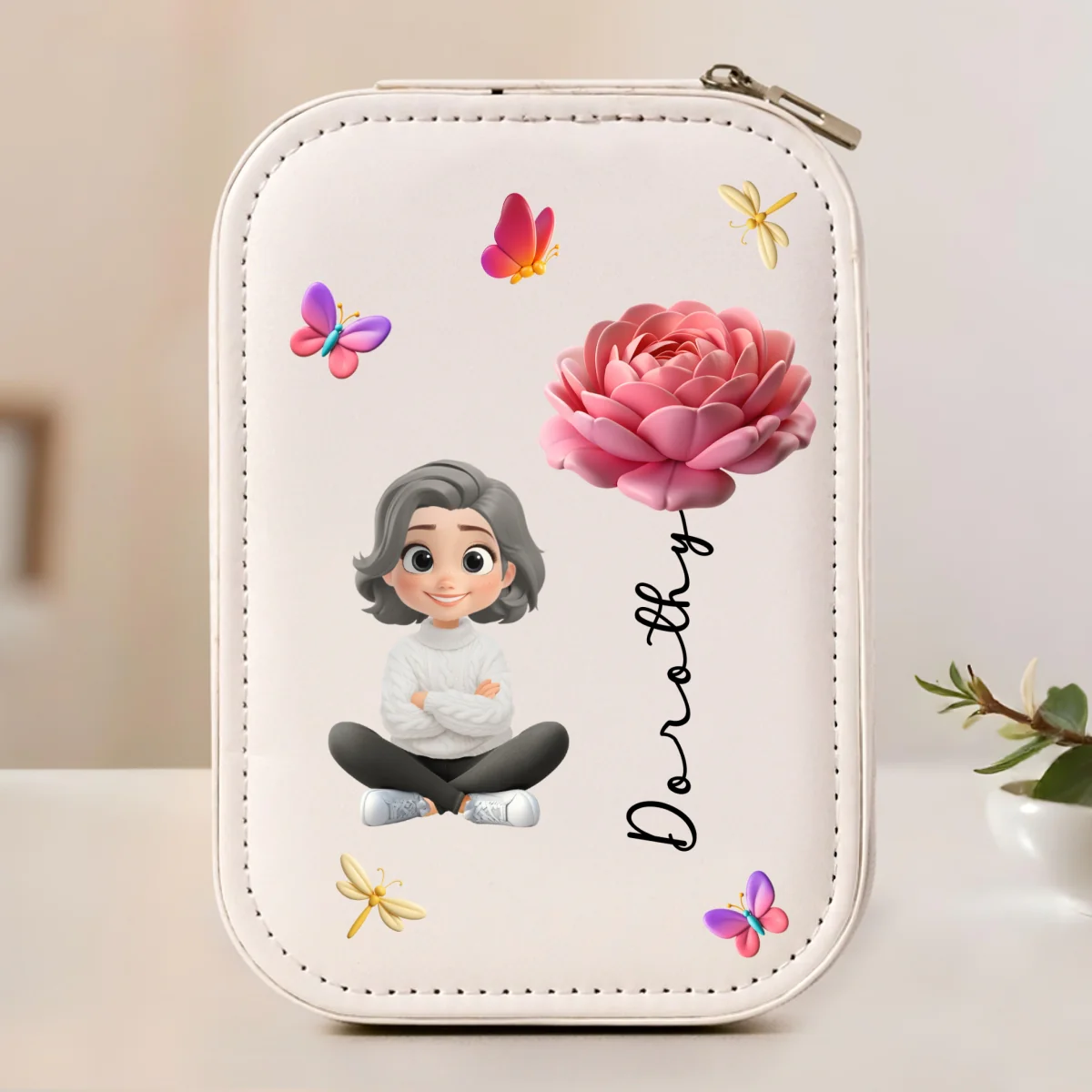 Soul Of A Flower - Personalized Custom Jewelry Box With LED Mirror - Image 8